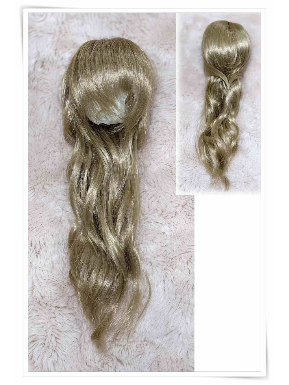 1/4 BJD Balljointed Doll Mini Super Dollfie MSD W-137N Half-Up Beige Wig 7/8